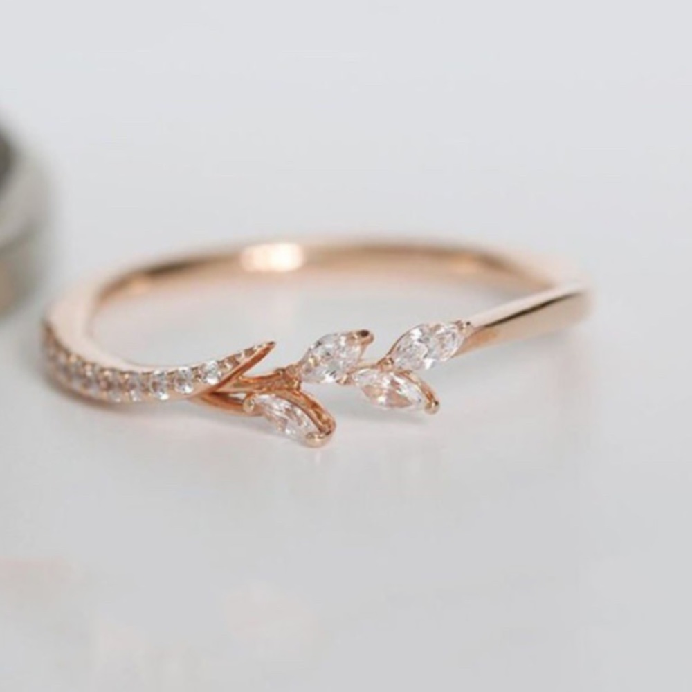 Rose Gold Simulated Diamond Ring